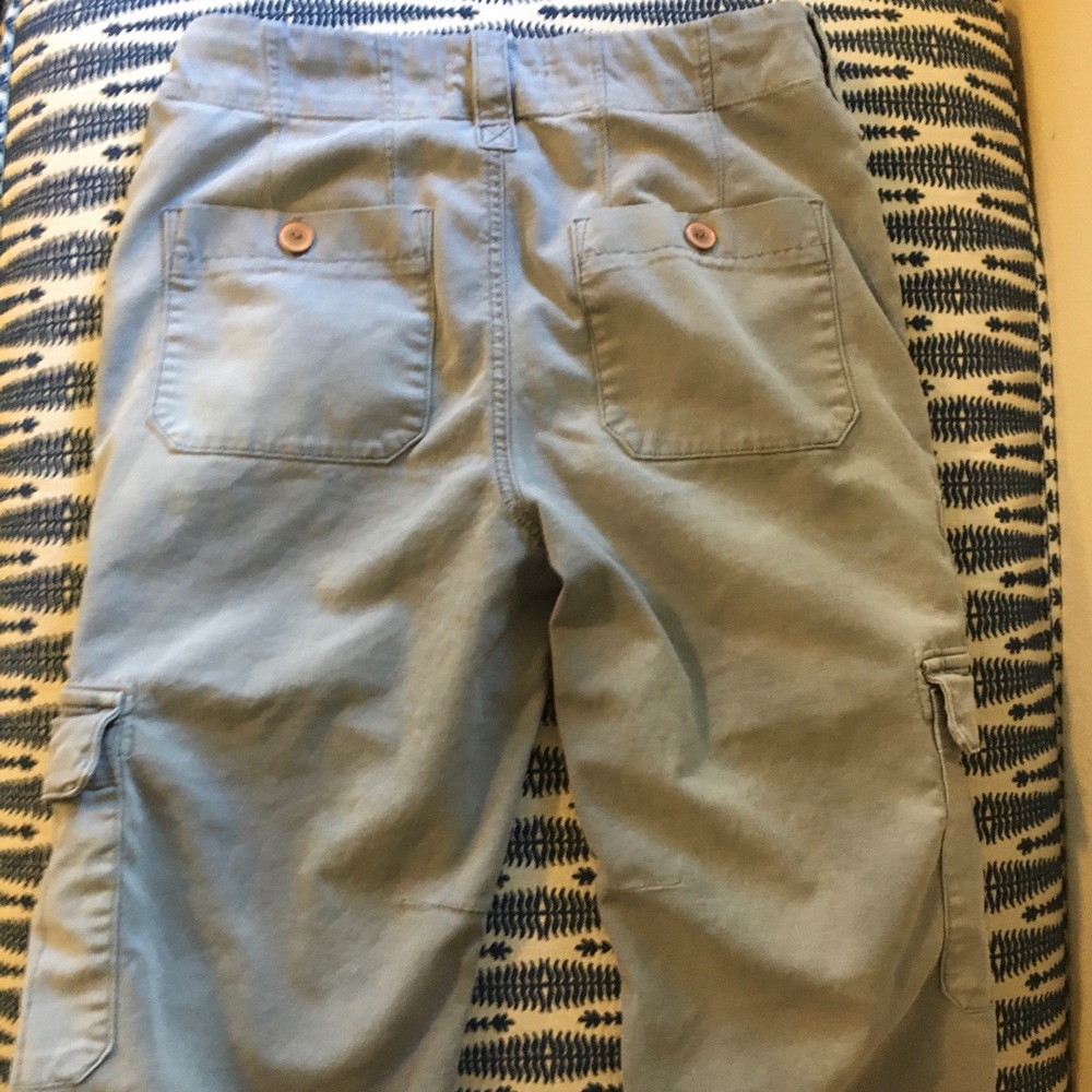 Anthropologie Light Blue Gray Cargo Pants size 28 - Picture 8 of 12